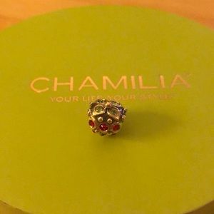 925 Chamilia Strawberry with Swarovski crystals